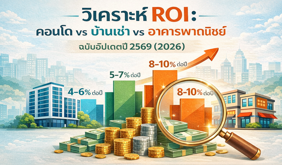 วิเคราะห์ ROI: คอนโด vs บ้านเช่า vs อาคารพาณิชย์ ฉบับอัปเดตปี 2569&nbsp;(2026)